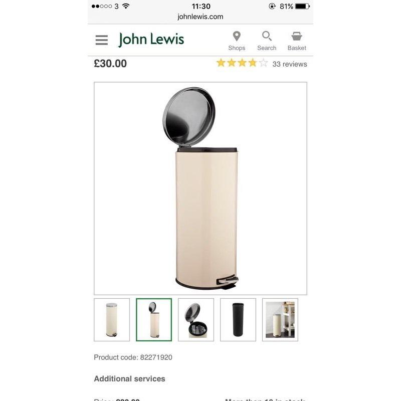 John Lewis kitchen bin