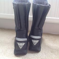 Motorbike/ motorcycle boots black leather frank Thomas size 8