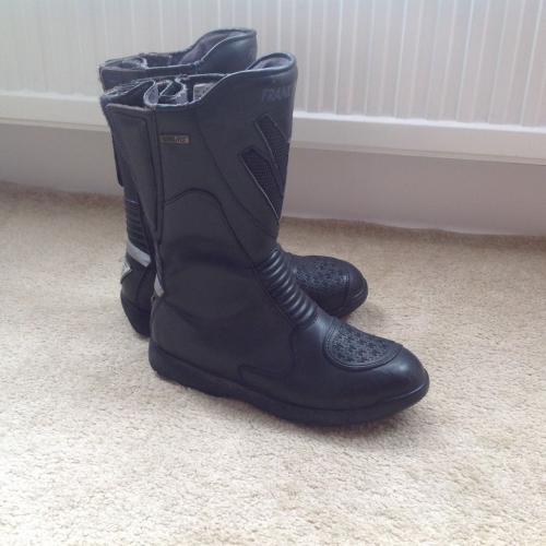 Motorbike/ motorcycle boots black leather frank Thomas size 8