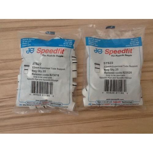 JG Speedfit 22mm superseal tube support insert fittings