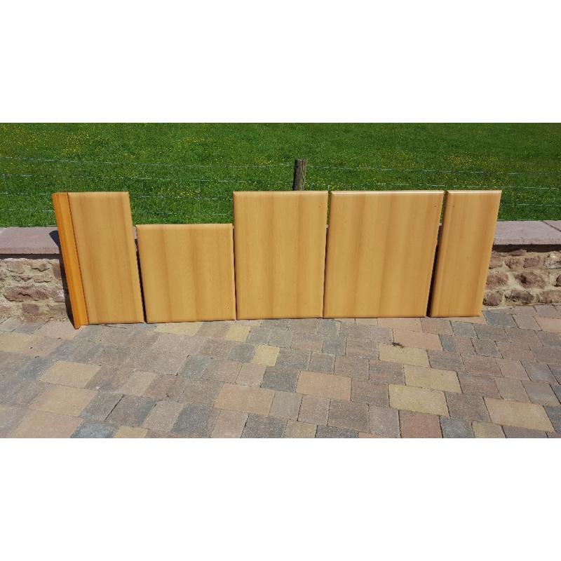 15 Beech effect solid kitchen cabinet doors