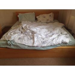 King size bed with built in headboard and footboard