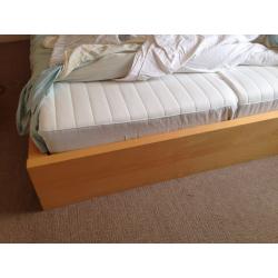 King size bed with built in headboard and footboard