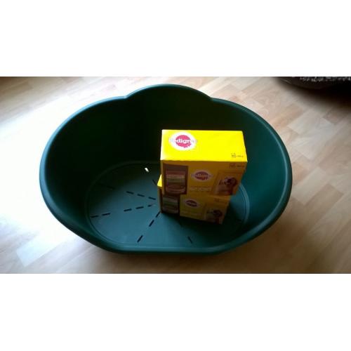 Dog Basket Bed and Pedigree pouch boxes