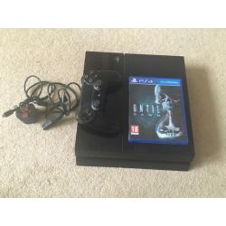PS4 + until dawn + controller (assorted cables)