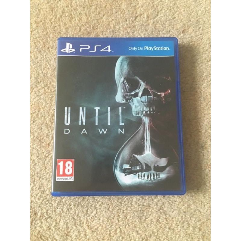 PS4 + until dawn + controller (assorted cables)