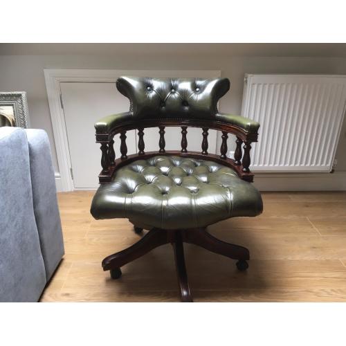 CHESTERFIELD LEATHER OFFICE CHAIR