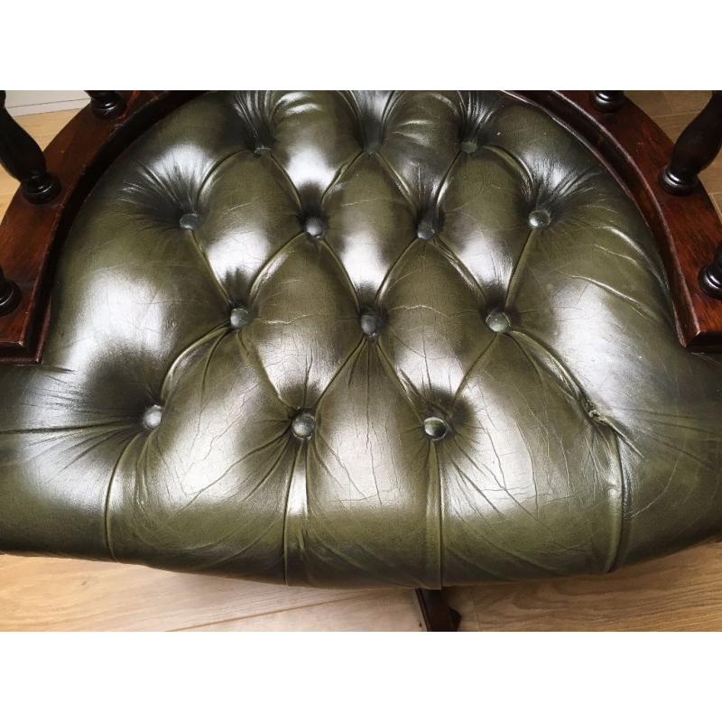 CHESTERFIELD LEATHER OFFICE CHAIR