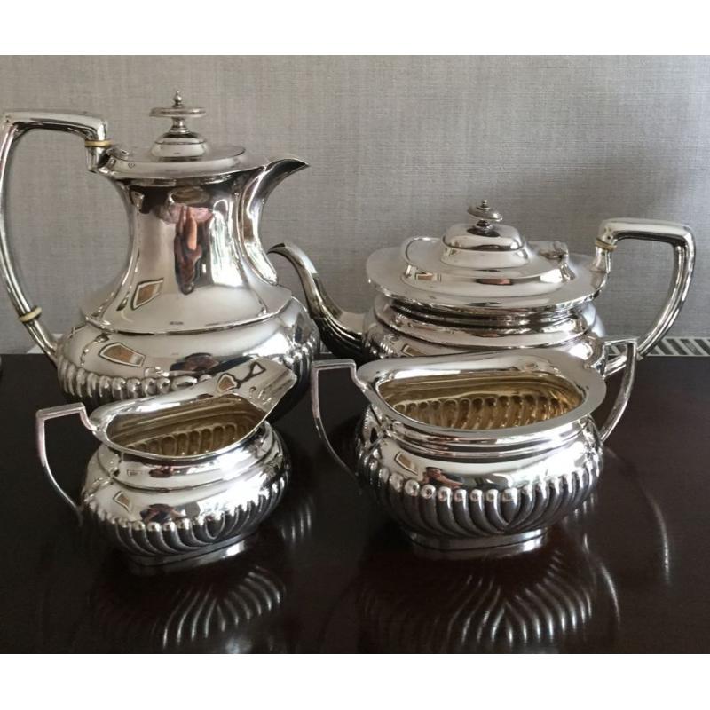 Beautiful silver-plated tea set