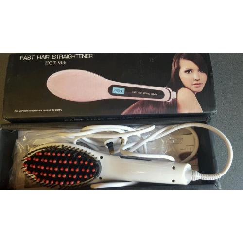 Hair straightening brush
