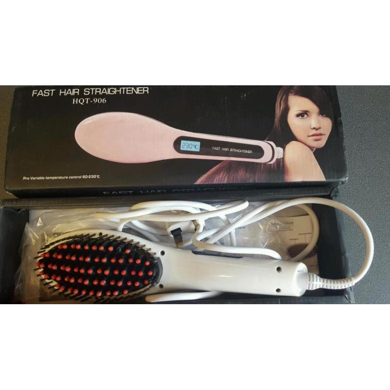 Hair straightening brush