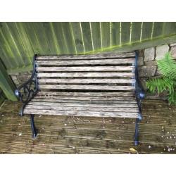 Oak slated bench x 2