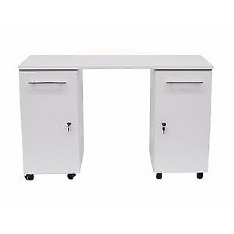 White Manicure Technicians Table Station Nail Bar/ Ref:0101