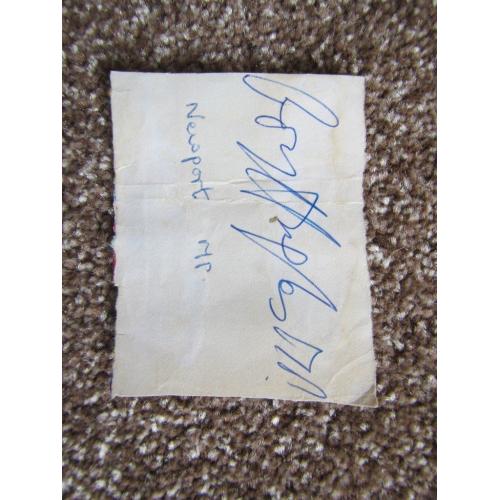 Autograph - Roy Hughes (when he was MP) genuine