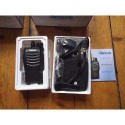 3 Retevis walkie talkies with 16 channels, up-to 5km range. Barely used