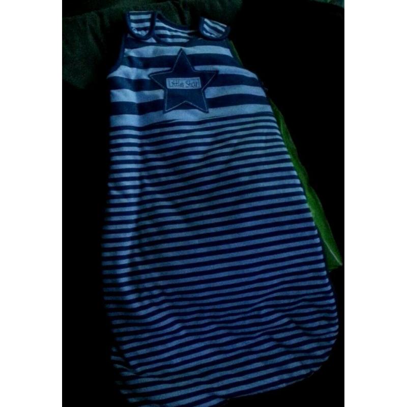 Blue stripe baby sleeping bag