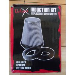 Urban X Induction Kit Replacement Sports Filter inc Fitting Rings