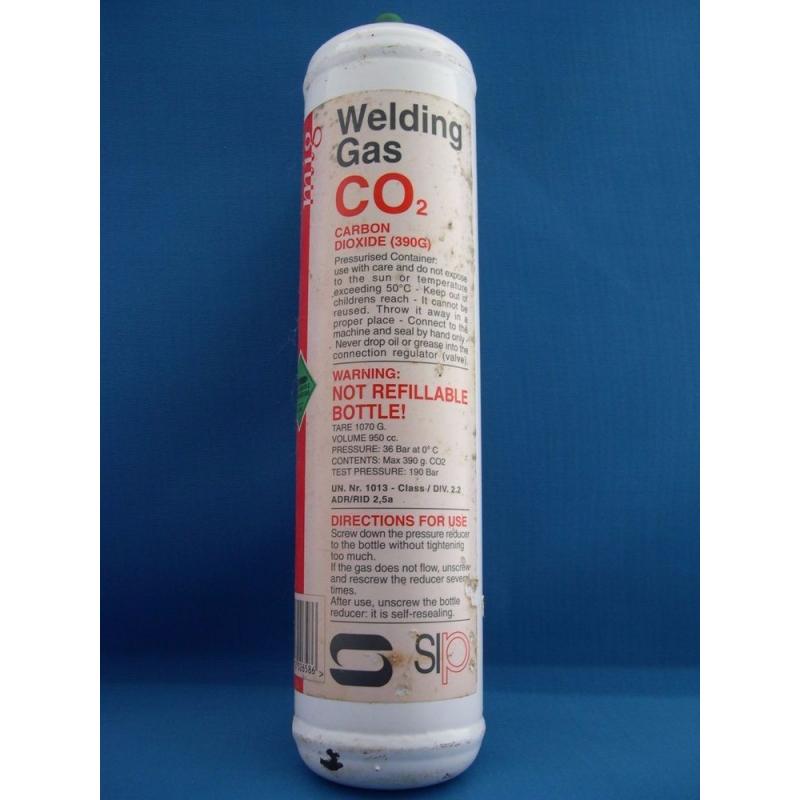 SIP MIG welding gas CO2 carbon dioxide 390g x5 - JOB LOT OF FIVE - NEW OLD STOCK