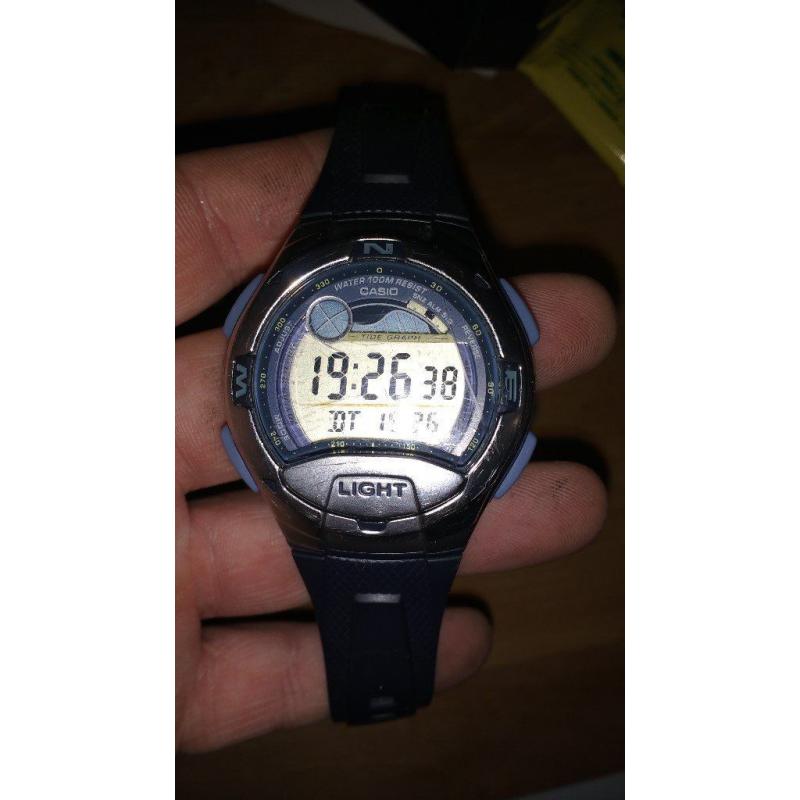 Casio moon and tide watch