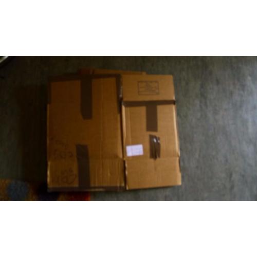 variety of cardboard boxes, from small to large