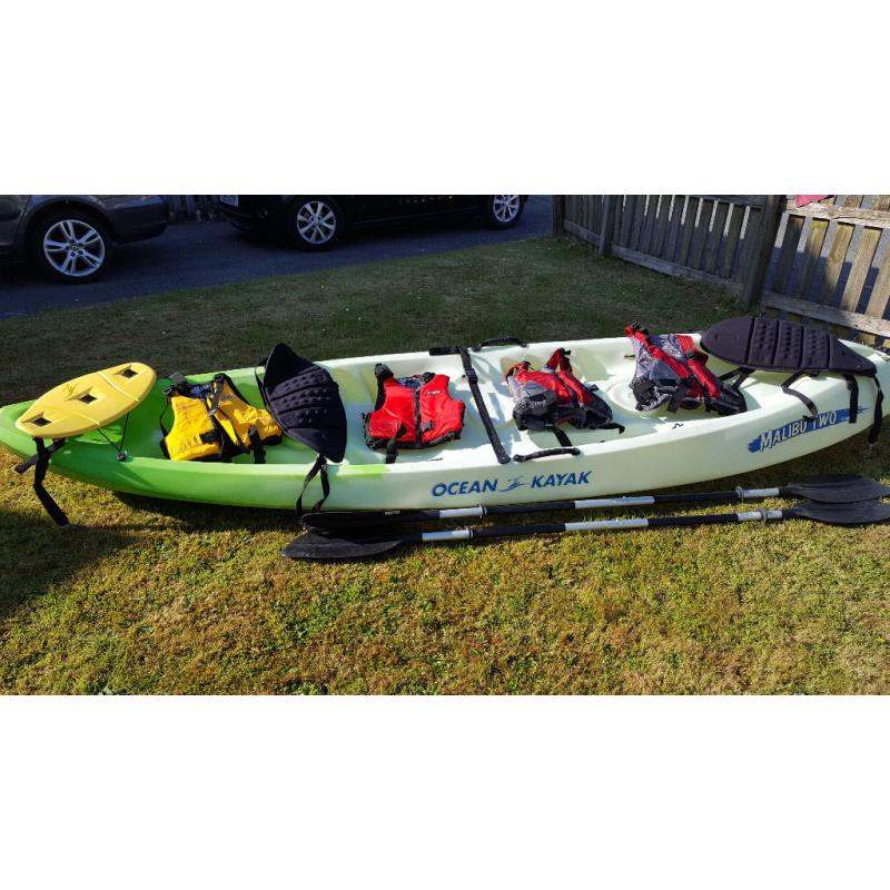 Ocean Kayak Malibu 2 sit on top kayak with accessories