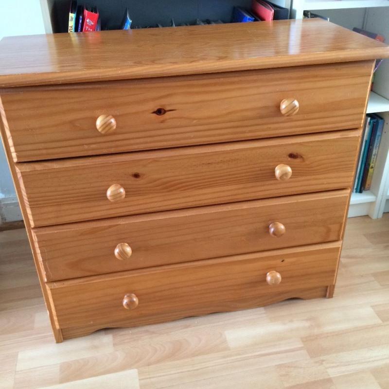 2 x Solid Pine Chest of Drawers