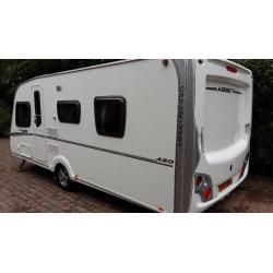 Abbey vogue gts 2008 fixed Island bed motor mover awning