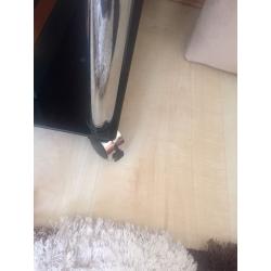 Tv table in black glass