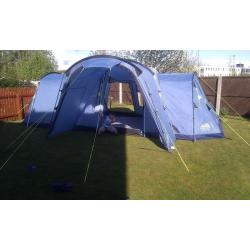 8 man Khyam Quebec XC 800 tent with carpet and sun porch