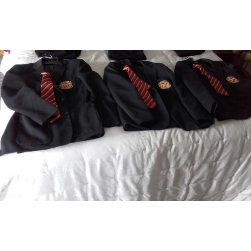 3 limavady high school blazers with ties 1 boys size 11 2 girls sizes 11 and 12