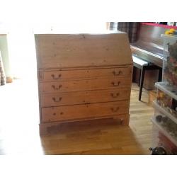 Pine writting desk. Needs TLC