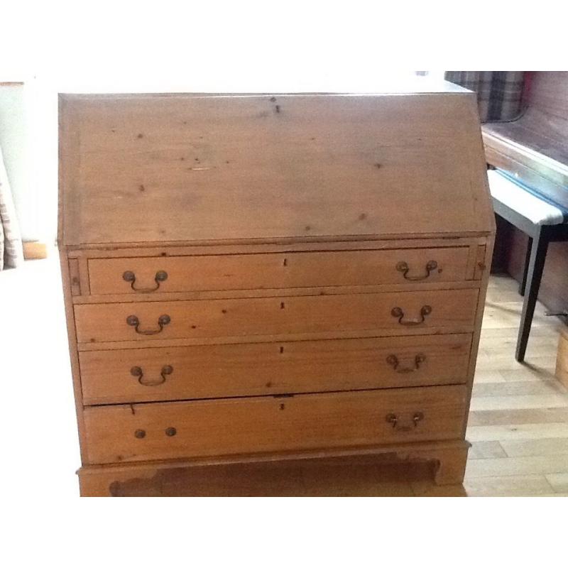 Pine writting desk. Needs TLC