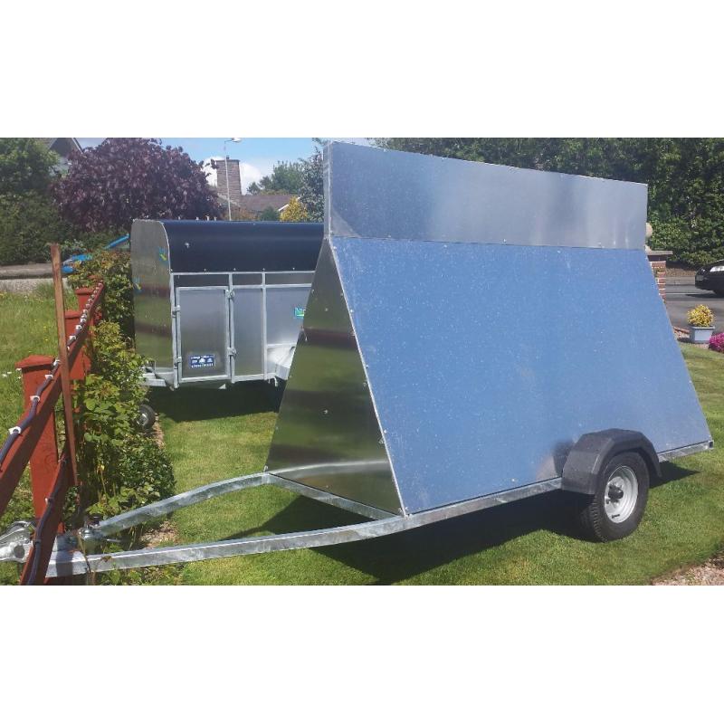 NEW 8ft ADVERTISING TRAILER WITH ALUMINIUM PANELS LED LIGHTS AVAILABLE AT ARMAGH TRAILERS