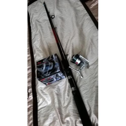 sea fishing rod reel and tripod
