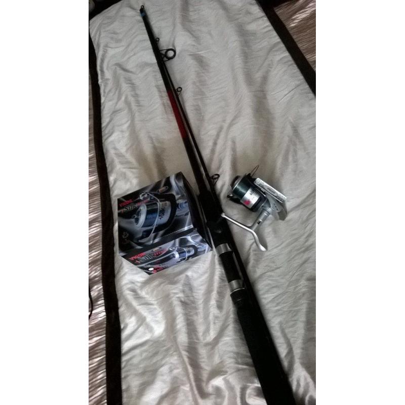 sea fishing rod reel and tripod