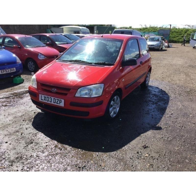 2003 Hyundai GETZ 1000 cc engine low mile one owner from new 1 years mot lovely driver in red px wel