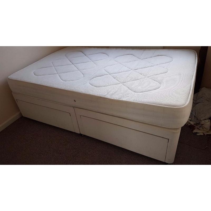 Free to collect. Bed - 3/4 divan with drawers.