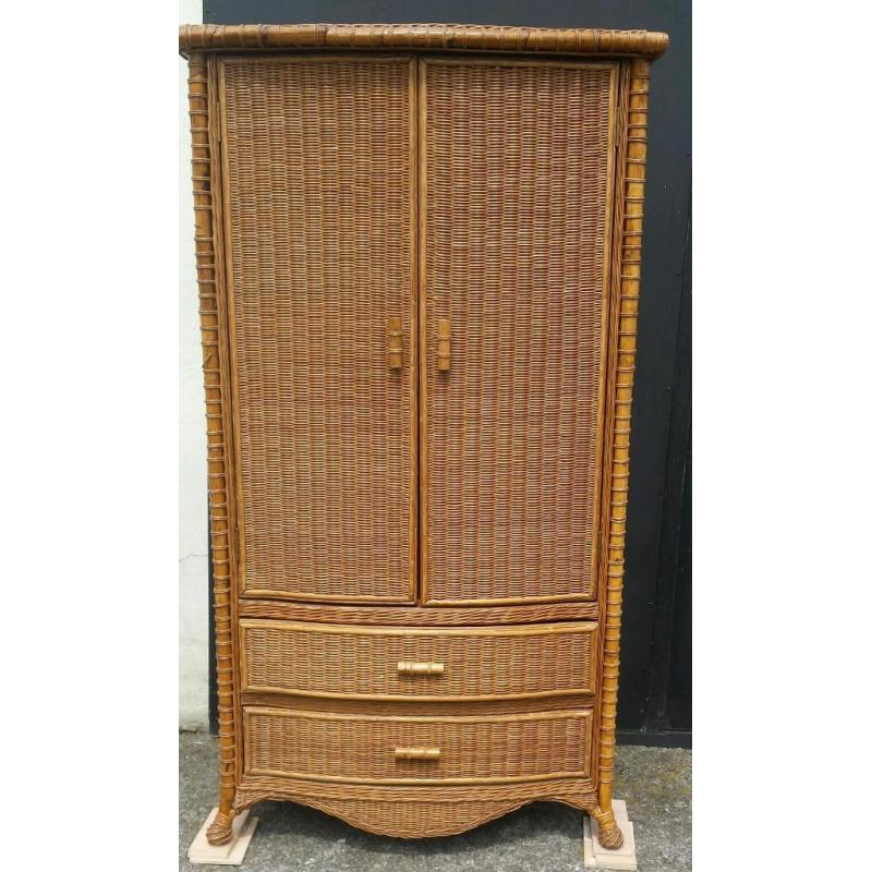 Wicker double wardrobe