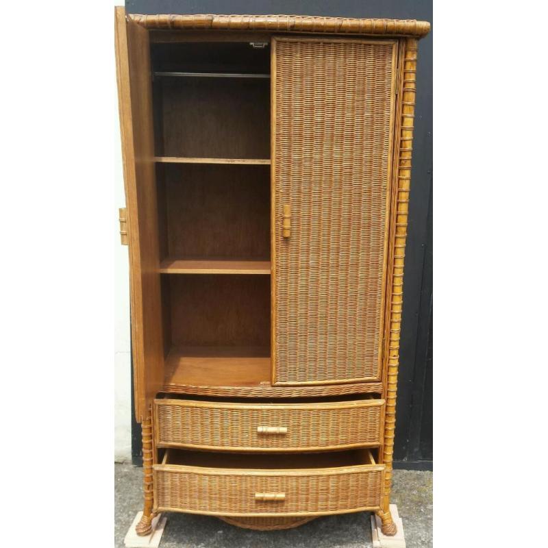 Wicker double wardrobe