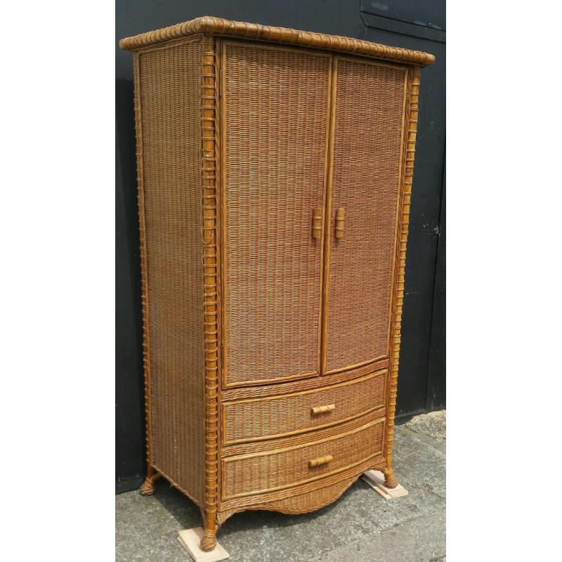 Wicker double wardrobe