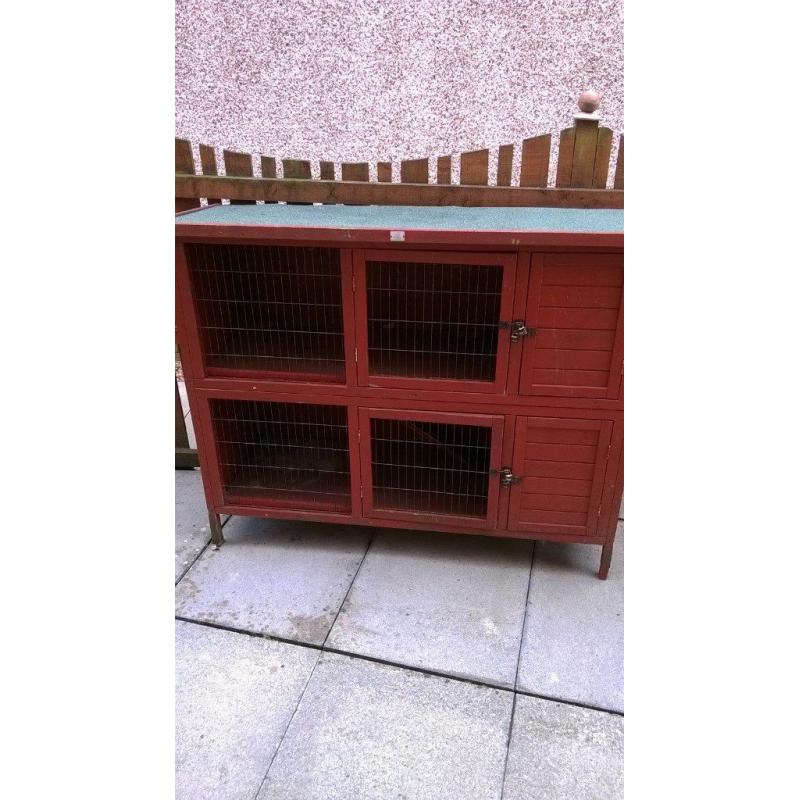 2 storey Rabbit Hutch W57",D24", H46-48"
