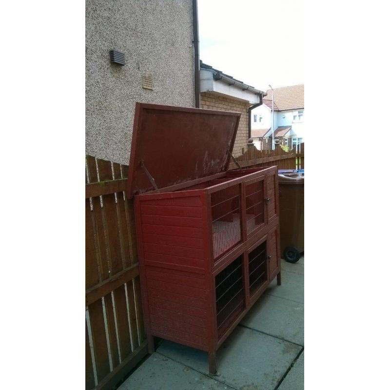 2 storey Rabbit Hutch W57",D24", H46-48"