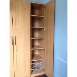 IKEA oak effect wardrobe for sale