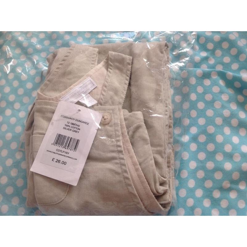 BNWT - Little white company dungarees - Size 12-18