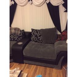 Corner sofa and swirl chair