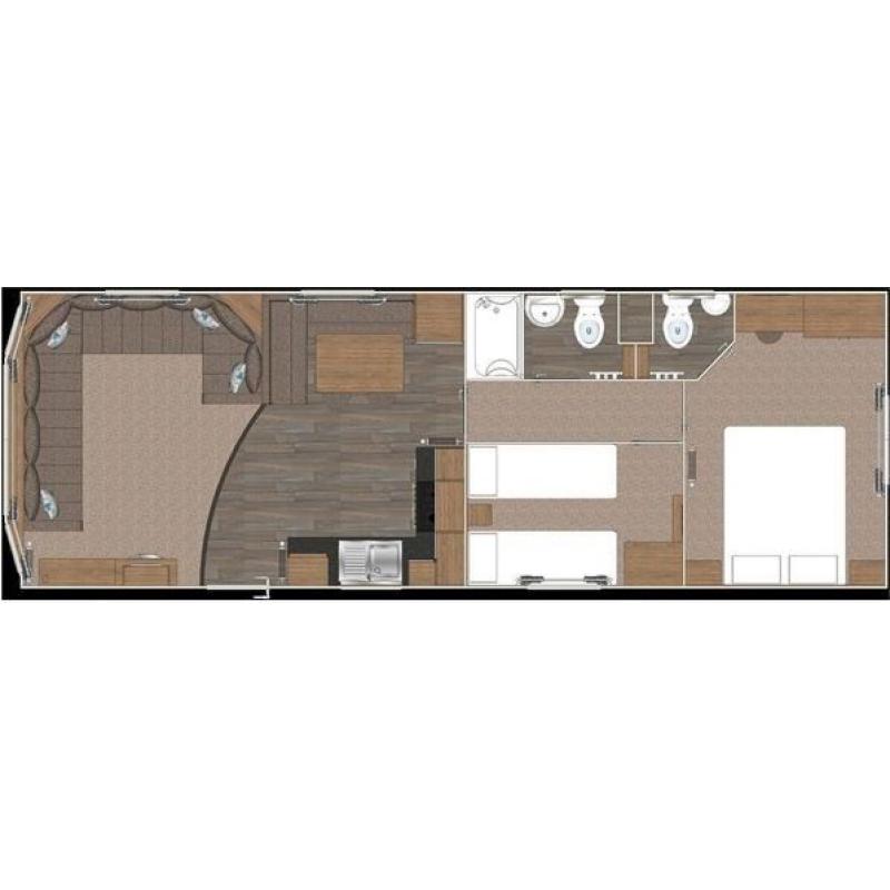 NEW 2016 ABI Trieste 2 Bedroom 36ft x 12ft Static Caravan Holiday Home in Llawr Betws, Corwen