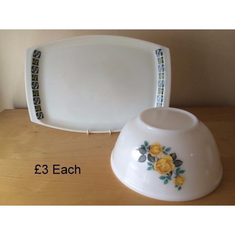 VINTAGE- Various Pyrex and Other Milk Glass Casserole Dishes and Bowls