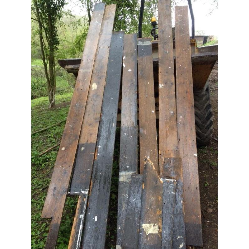 Reclaimed old pine victorian floorboards flooring shepherds hut?
