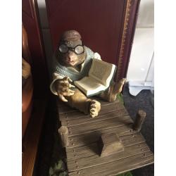 Handcrafted wind in the willows bookends
