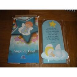 Baby/Toddler Wooden Religious Wall Plaque, Christening/Baptism Gift
